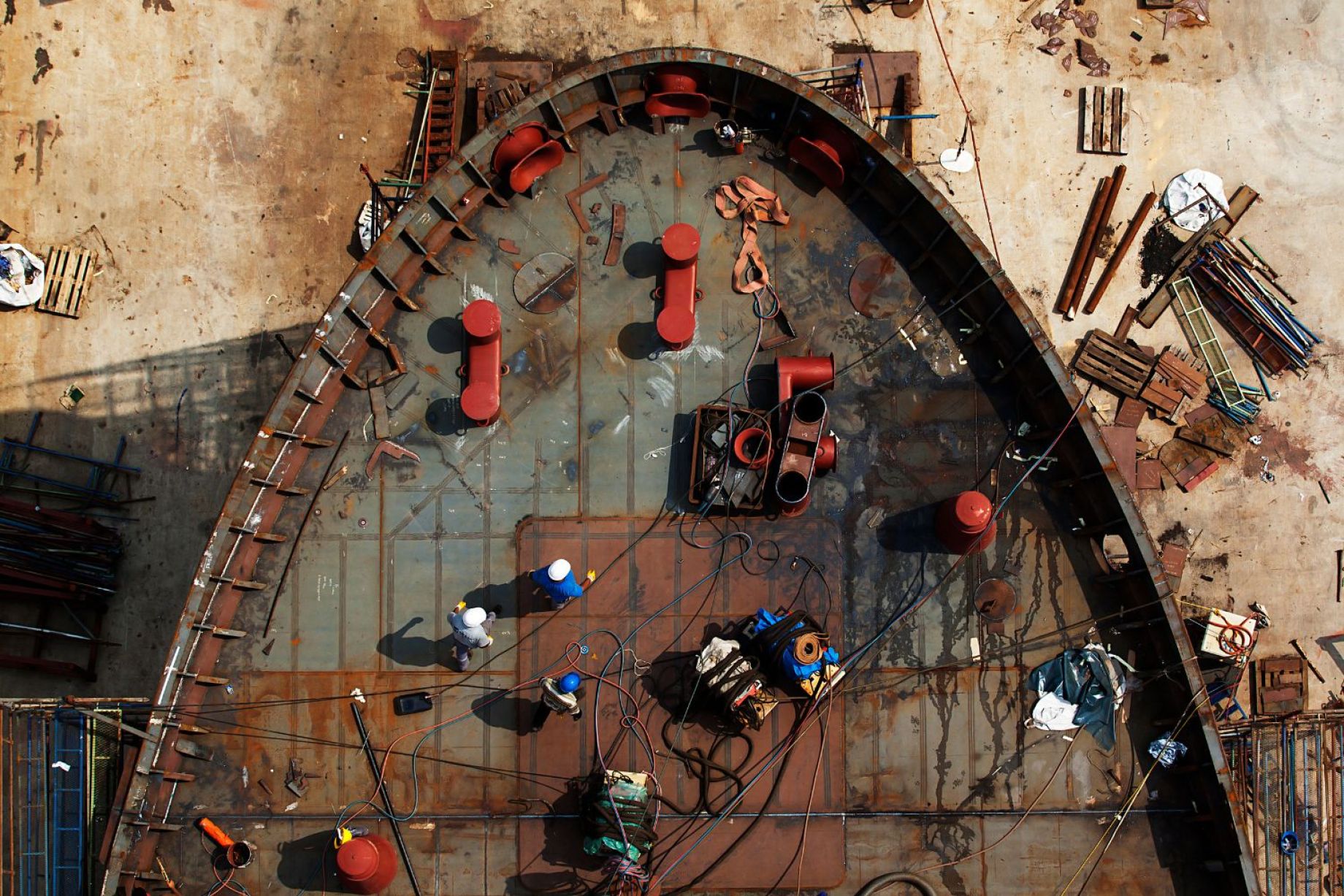 Les chantiers de l'Atlantique à Saint-Nazaire